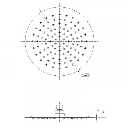 Верхний душ Lemark LM9481BL Черный нержавеющая сталь на потолок