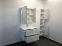 Зеркальный шкаф Comforty Женева 75 00004137096 Дуб белый МДФ / ЛДСП, стекло