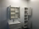 Зеркальный шкаф Comforty Женева 75 00004137096 Дуб белый МДФ / ЛДСП, стекло