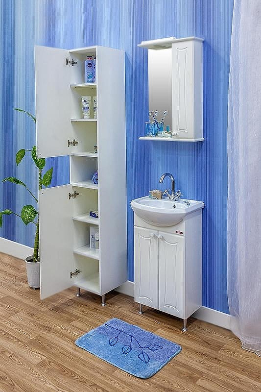 Тумба с раковиной Sanflor Карина 45 Н0000000679 Белая