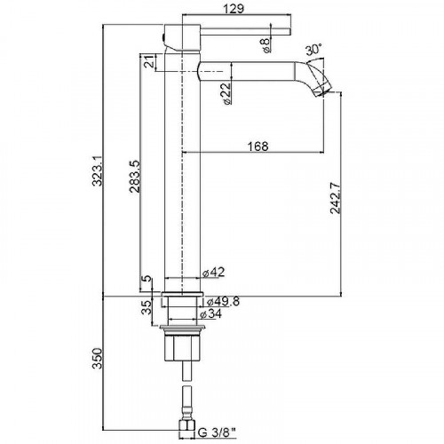 Смеситель для раковины Paini Cox 78CR205OLL Хром