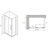 Душевой уголок Abber Schwarzer Diamant 160x75 AG30160BH-S75B профиль Черный стекло прозрачное