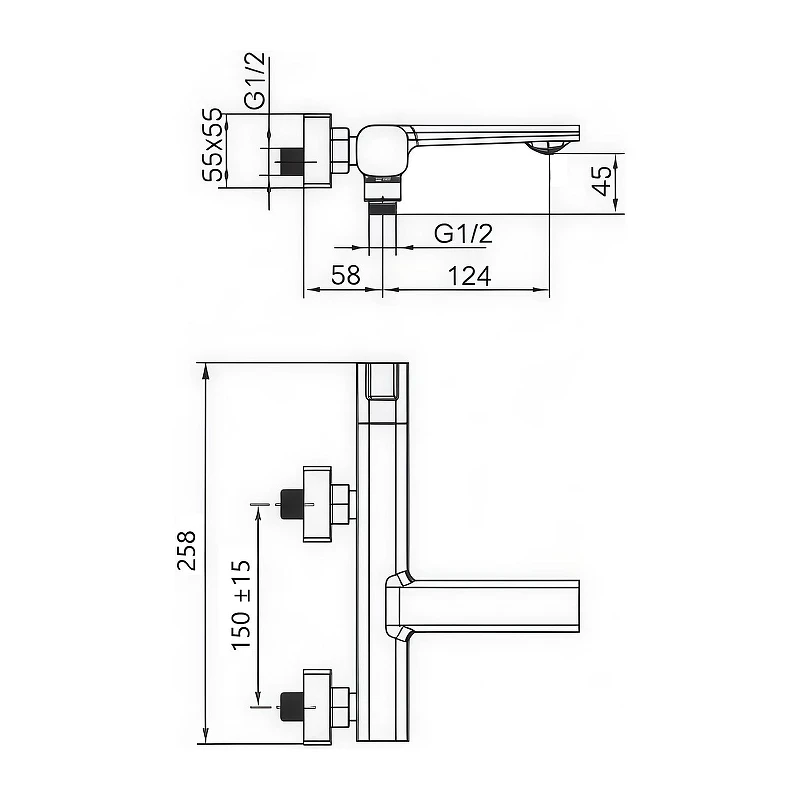 Смеситель для ванны Maretti Lorenza LR22RF842 цвет Хром