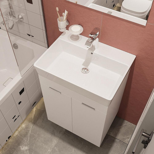 Тумба с раковиной DIWO Анапа 60 TR-672627 цвет Белый