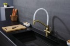 Смеситель для кухни Raglo R81.62.03 Золото матовое Белый латунь