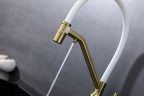 Смеситель для кухни Raglo R81.62.03 Золото матовое Белый латунь
