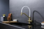 Смеситель для кухни Raglo R81.62.03 Золото матовое Белый латунь