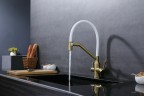 Смеситель для кухни Raglo R81.62.03 Золото матовое Белый латунь