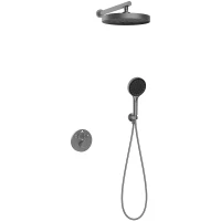 Душевая система Vincea Inspire VSFW-3I22MT2GM с термостатом Вороненая сталь латунь встраиваемый