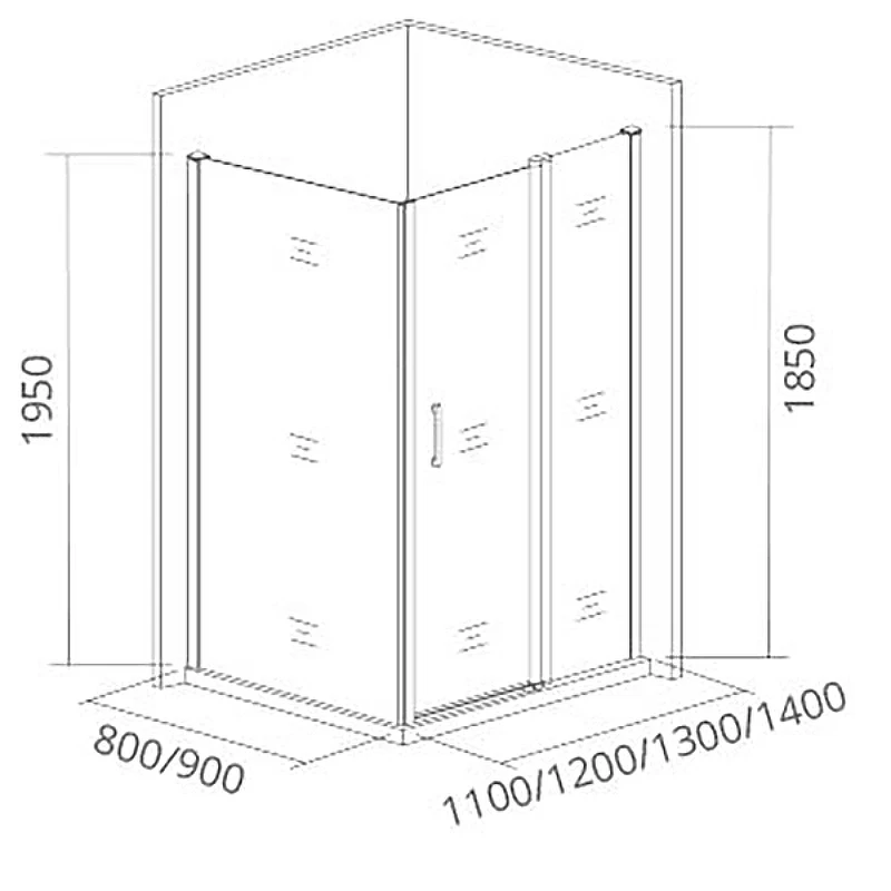 Душевая стенка Good Door Altair SP-90-W-CH 90 профиль Хром стекло прозрачное с рисунком