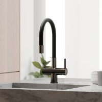 Смеситель для кухни Sancos Lucia SC4004GG Вороненая сталь Черный латунь