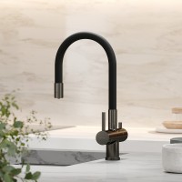 Смеситель для кухни Sancos Lucia SC4004GG Вороненая сталь Черный латунь