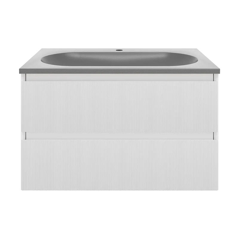 Тумба под раковину Vincea Велле (Welle) 80 VMC-2WL800MW подвесная цвет M.White Soft-touch