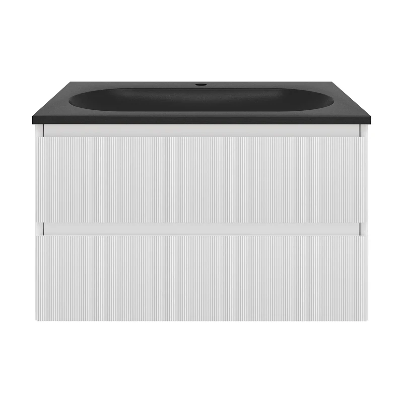 Тумба под раковину Vincea Велле (Welle) 80 VMC-2WL800MW подвесная цвет M.White Soft-touch