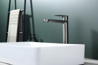 Смеситель для раковины Splenka S222.15.09 Графит матовый нержавеющая сталь