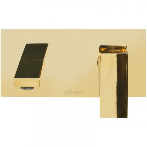 Смеситель для раковины Cezares UNIKA-BLI1-03/24 Золото 24 карат латунь встраиваемый