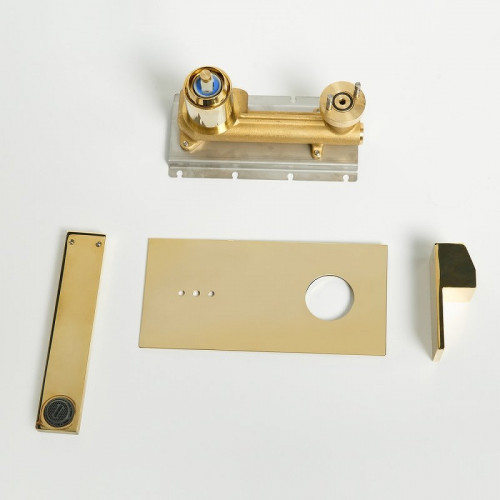 Смеситель для раковины Cezares UNIKA-BLI1-03/24 Золото 24 карат латунь встраиваемый