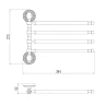 Полотенцедержатель Savol S-006604C поворотный цвет Бронза