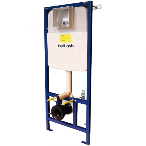 Инсталляция beWash BW74 K500RZVP0100PK000000 для унитаза с клавишей смыва Хром глянцевый пластик