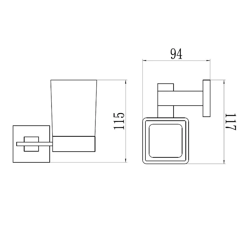 Стакан для зубных щеток Savol S-06558Q цвет Графит