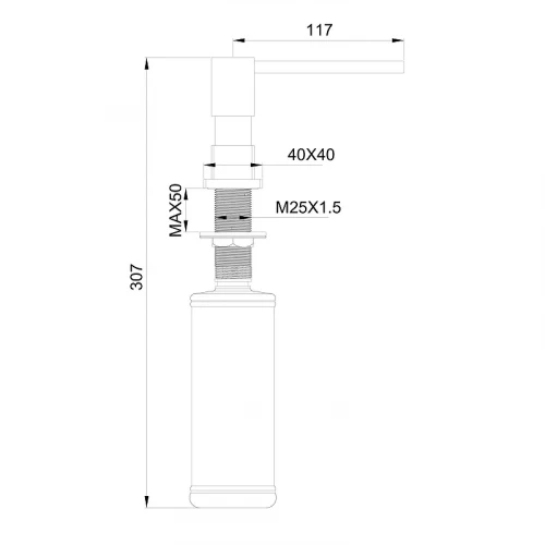 Дозатор жидкого мыла Wonzon &amp; Woghand WW-88SD01-CR цвет Хром