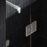 Душевая дверь Maybah Glass MGD-493-4 900х1950 с добором на петлях Хром глянцевый стекло графитовое