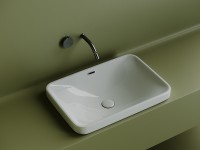 Раковина Ceramicanova Element 60 CN5041 Белая фарфор полувстраиваемая