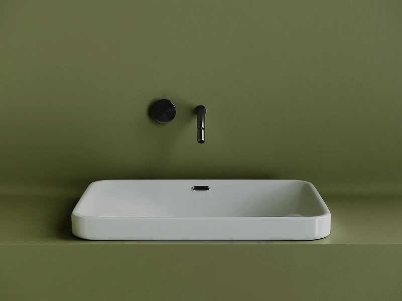 Раковина Ceramicanova Element 60 CN5041 Белая фарфор полувстраиваемая