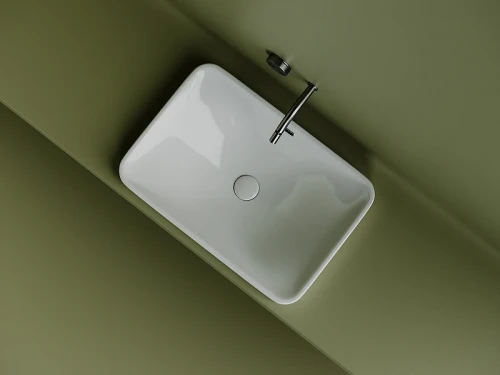 Раковина Ceramicanova Element 60 CN5041 Белая фарфор полувстраиваемая