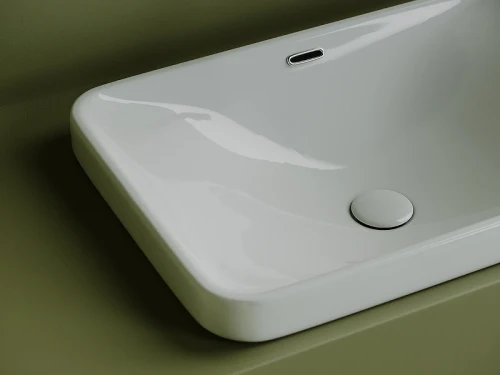 Раковина Ceramicanova Element 60 CN5041 Белая фарфор полувстраиваемая