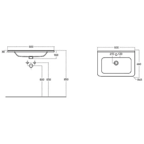Раковина BelBagno Urban 60 12060-KL Белая