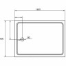 Акриловый поддон для душа Cezares Tray A 140x90 TRAY-A-AH-140/90-15-W Белый