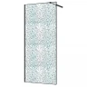 Душевая перегородка Azario Walk-In 90 AZ-275-90-MВ-CBR профиль Черный матовый стекло с узором Битое стекло