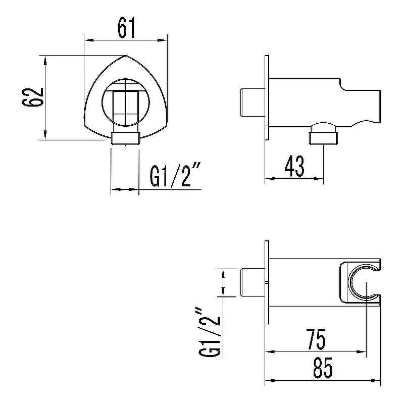 Шланговое подключение Lemark LM3585C Хром
