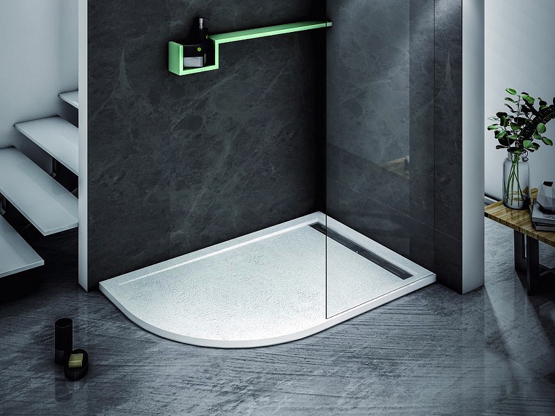 Душевой поддон из искусственного камня Cezares Tray AS 120x80 R TRAY-AS-RH-120/80-30-W-R Белый