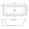 Акриловая ванна Riho Still Square Led Fall 180х80 R B099033005 цвет Белый