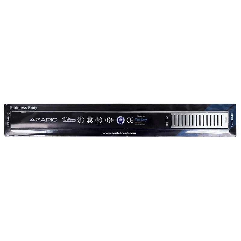 Душевой лоток Azario Stick AZPP01-80 Stick с решеткой цвет Нержавеющая сталь