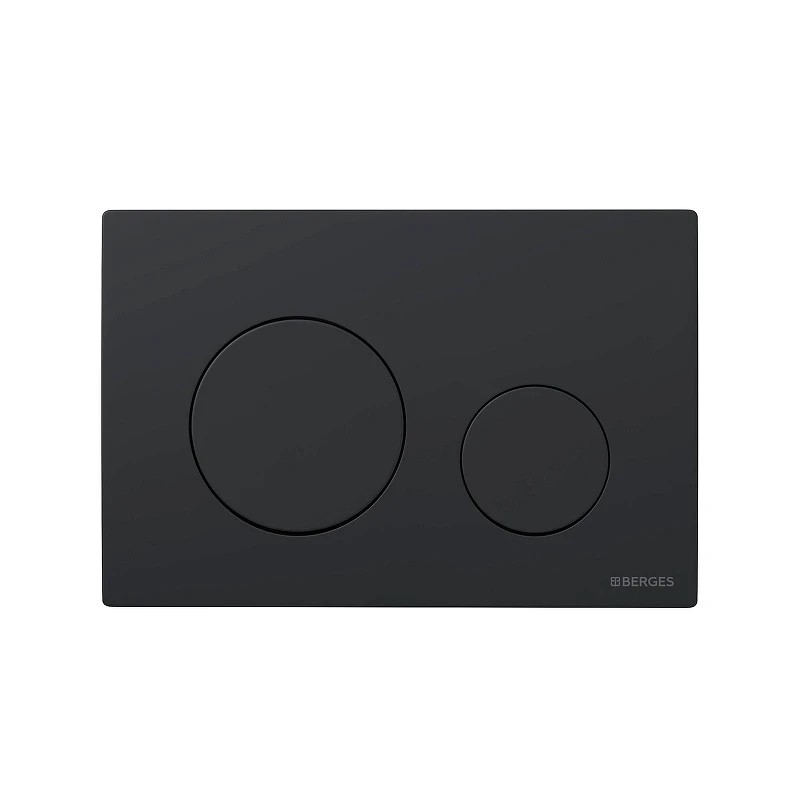 Клавиша смыва Berges Atom Ring 049240 цвет Черный Soft Touch
