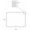 Зеркало Reflexion Blink 800x600 RF6042BK с подсветкой с сенсорным выключателем и диммером