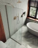 Душевая перегородка Maybah Glass MGD-690-2у 890х1950 в узком профиле Бронза стекло сатиновое