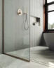 Душевая перегородка Maybah Glass MGD-690-2у 890х1950 в узком профиле Бронза стекло сатиновое