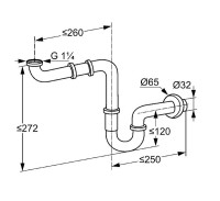 Сифон для раковины Kludi 1025505-00 Хром