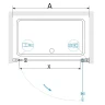 Душевая дверь RGW Dolphin TN-03 80 54930308-11 профиль Хром стекло прозрачное