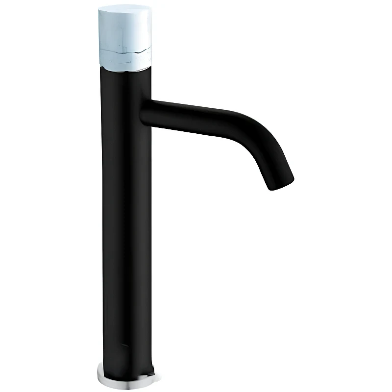 Смеситель для раковины Boheme Stick 122-B-MR-W Черный Белый