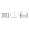 Тумба с раковиной TW York Nuovo 130 YOR4130-PO+S53 bi Pennellato