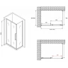 Душевой уголок Abber Schwarzer Diamant 130x50 AG30130BH-S50B профиль Черный стекло прозрачное