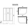 Душевая кабина Niagara Promo 90x80 L P90/80/40L/MT/BK без гидромассажа