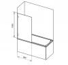 Шторка на ванну Ravak Brilliant BVS1-80 7U840A00Z1 профиль Хром стекло Transparent