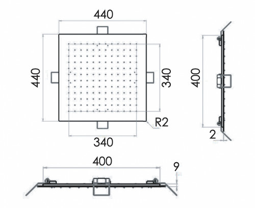 Верхний душ Remer 357EFS44BO цвет Белый матовый