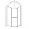 Душевой уголок AM.PM Gem 90x90 W90G-405-9090-MT профиль Хром матовый стекло прозрачное